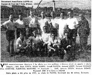 Oran- SDV- 5014- FOOT EQUIPE DE L ECHO D ORAN 1937 STADE DE L USMO